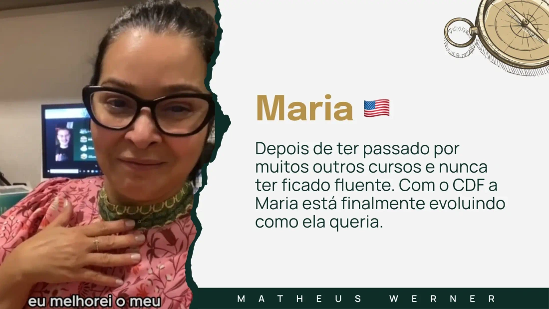 Depoimento de aluno do Cronograma dos Fluentes