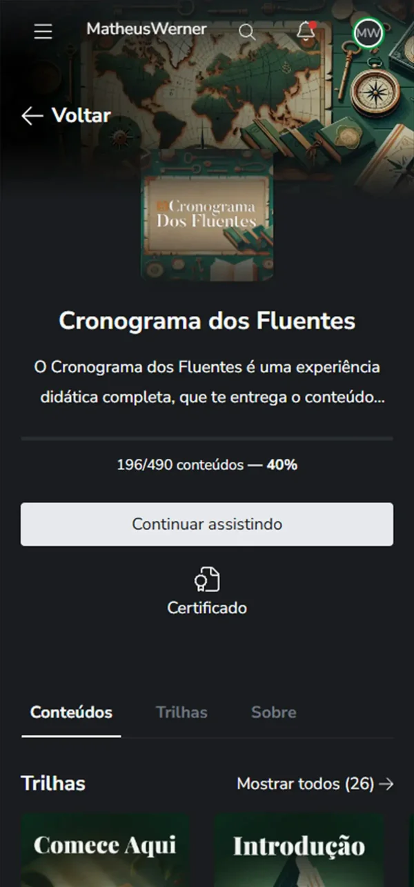 Aplicativo Cronograma dos Fluentes